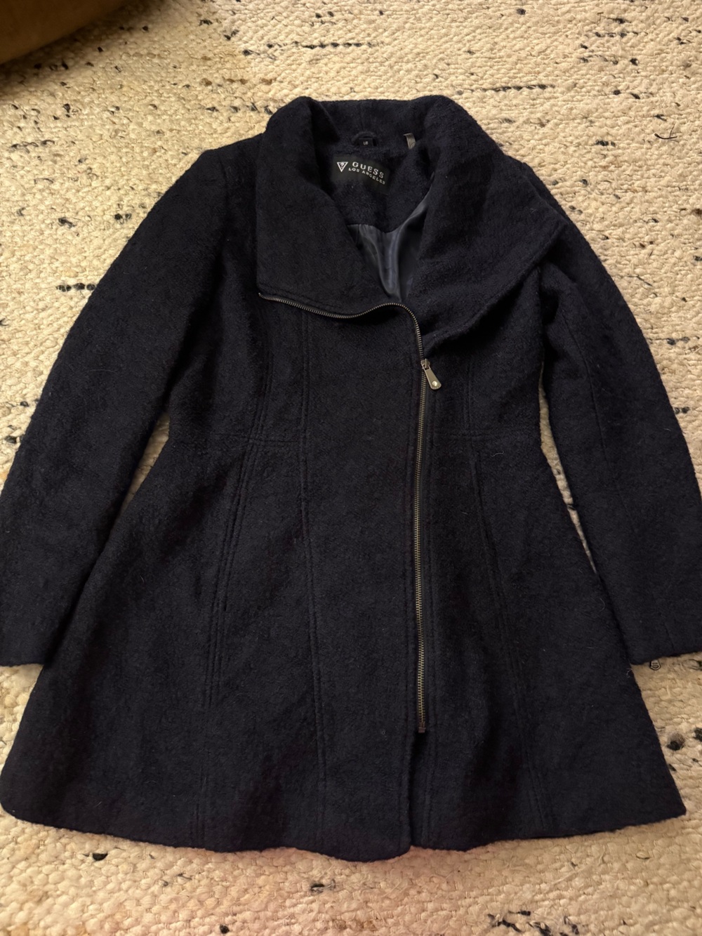 Women’s Navy Blue Guess Coat wool blend size large